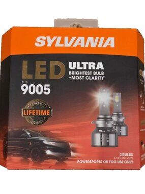 SYLVANIA 9005 LED ULTRA Brightest Bulbs 6000K Cool White Light * 2-Bulbs * NEW